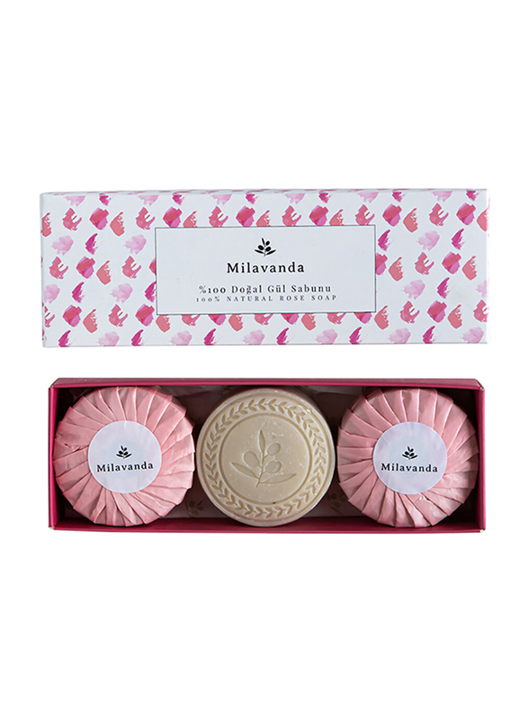 Milavanda Rose Soap, 3 Pieces