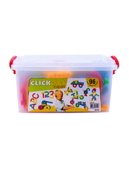 Dede 96-Piece Click Clack Puzzle Playset with Small Box, Ages 3+, Multicolour