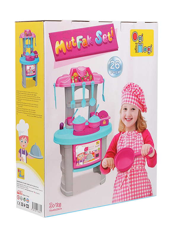 Ogi Mogi Kitchen Playset, 26 Pieces, Ages 3+, Multicolour