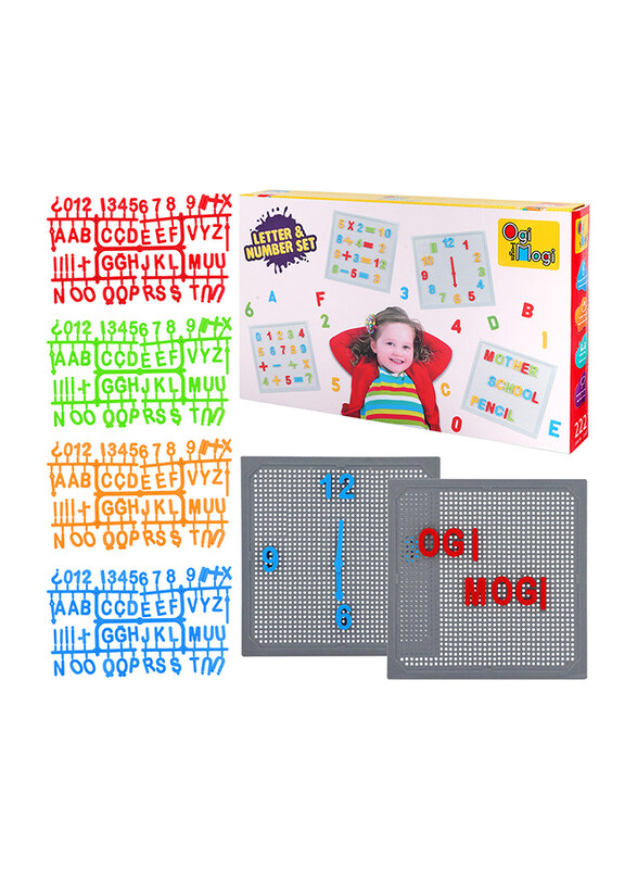 

Ogi Mogi Letter & Numbers Playset for Kids & Toddlers, 220 Pieces, Ages 3+, Multicolour