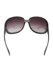 Xoomvision Full-Rim Oversized Black Sunglasses for Women, Black Lens, 023094