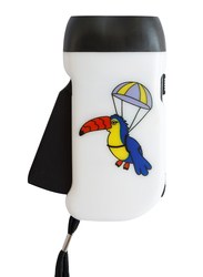Milk&Moo Flying Toucan Dynamo Hand Crank Flashlight, White
