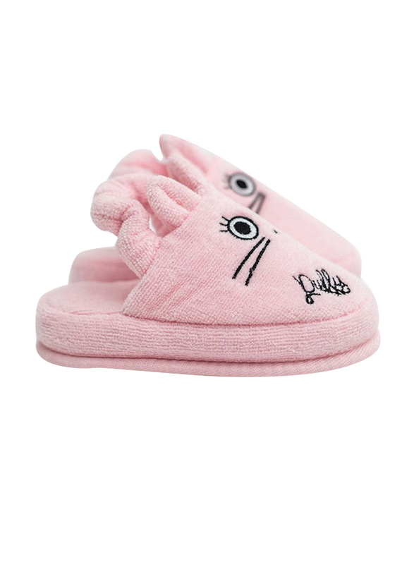 Milk&Moo Rabbit Toddler Slippers, 2-4 Years, Pink