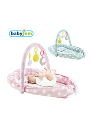 Babyjem Portable Baby Bed with Toys, 0-6 Months, Green