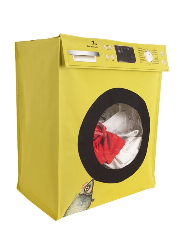 Biggdesign Pistachio Laundry Basket, Yellow