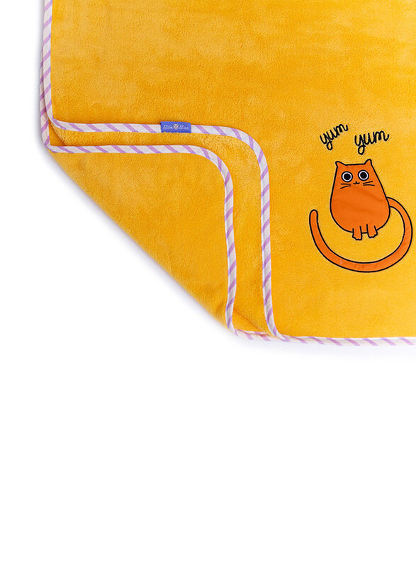 

Milk&Moo Tombish Cat Baby Blanket, Yellow