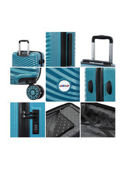 Biggdesign Lightweight Moods Up Carry On Luggage with Spinner Wheel and Lock System, Steel Blue, 28-Inch