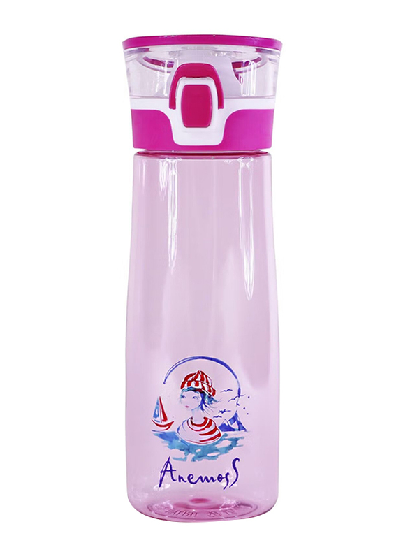 Anemoss 600ml Sailor Girl Pattern Tritan Water Bottle, Pink