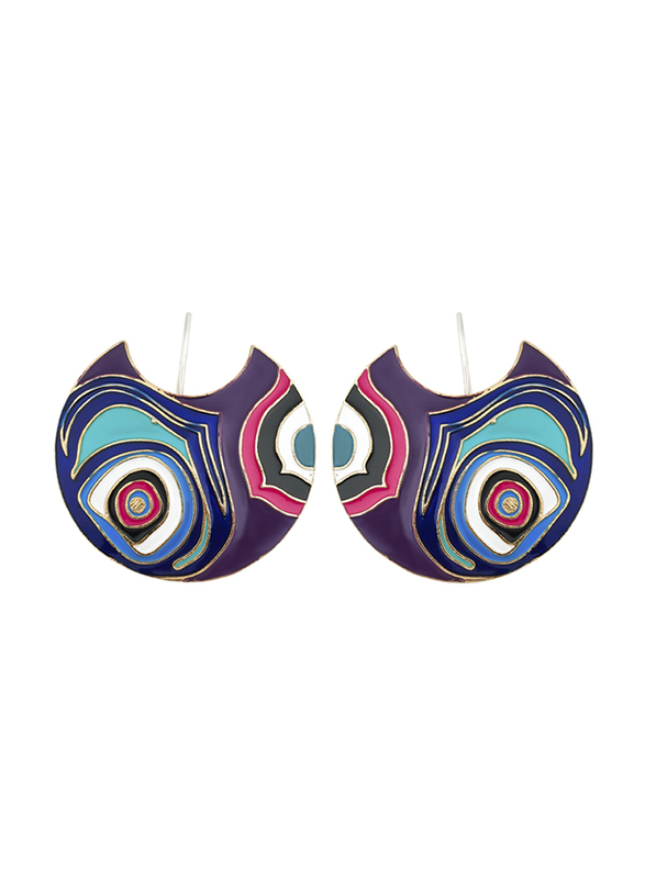 BiggDesign Water Hoop Earrings for Women, Multicolour