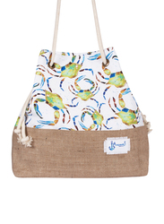 Biggdesign Anemoss Crab Beach Shoulder Bag for Women, White