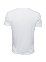 BiggDesign Anemoss Captain Fish Short Sleeve T-Shirt for Men, Large, White/Blue/Green