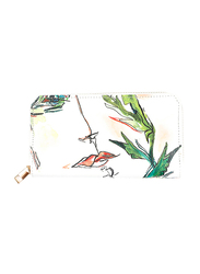 BiggDesign Faces Zip Around Wallet for Women, Multicolour