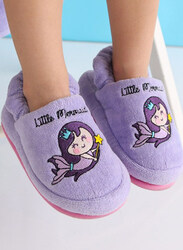 Milk&Moo Little Mermaid Kids House Slippers, 4-5 Years, Lilac