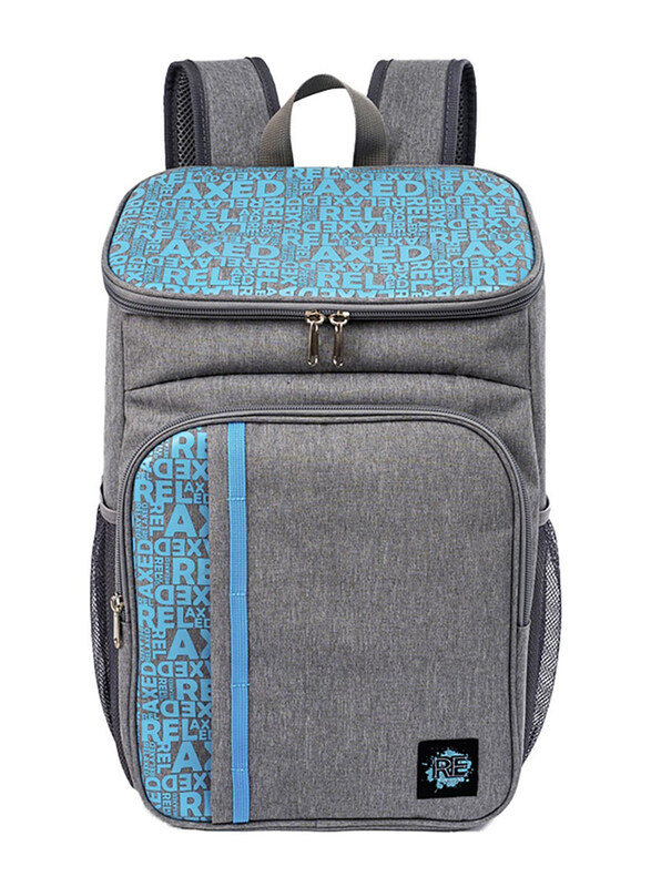 

Biggdesign Moods Up Curious Waterproof & Leakproof Insulated Backpack, Grey/Light Blue