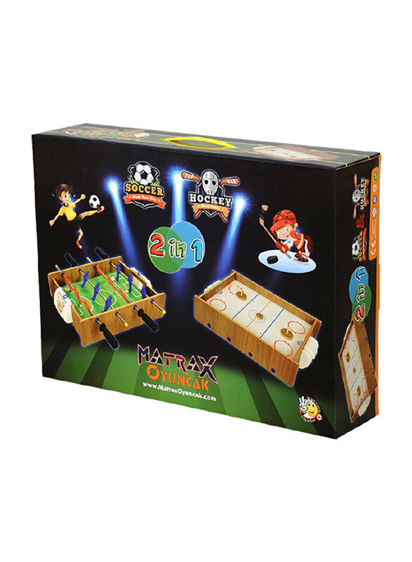 Matrax Wooden Hockey and Football Game Set, Ages 4+, Multicolour