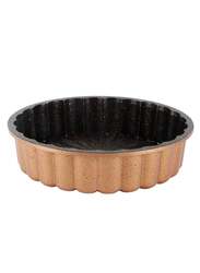 Serenk 28cm Fun Cooking Non-Stick Round Tart Pan, 10.2 x 2.7-inch, Brown/Black