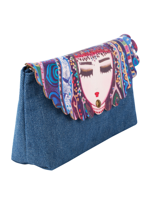 BiggDesign Love Makeup Bag, Blue