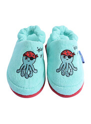 Milk&Moo Sailor Octopus Kids House Slippers, 4-5 Years, Turquoise