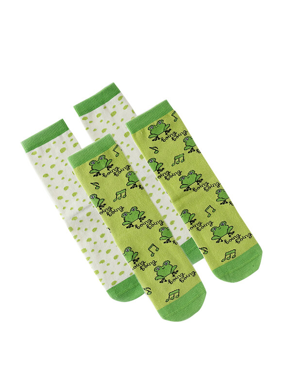 Milk & Moo Cacha Frog and Sangaloz Mother Socks for Women, 4 Pairs, Multicolour