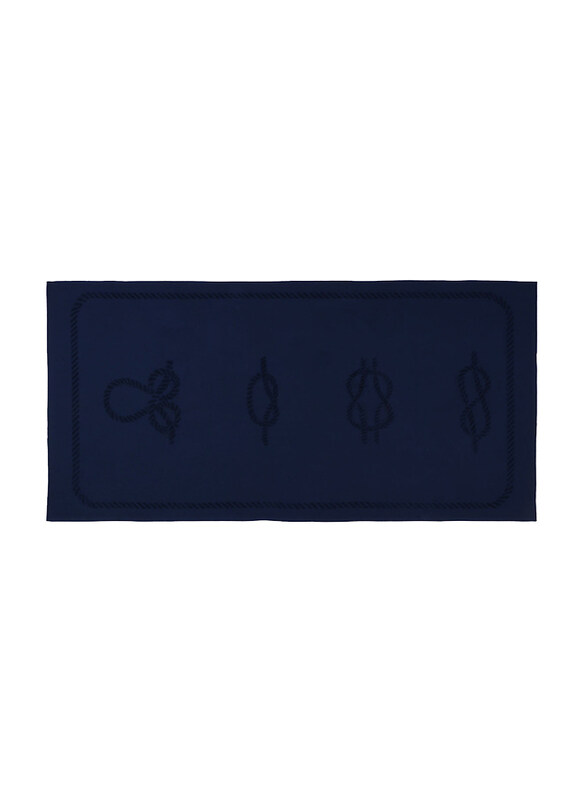 Anemoss Sailor Knot Beach Towel, Navy Blue