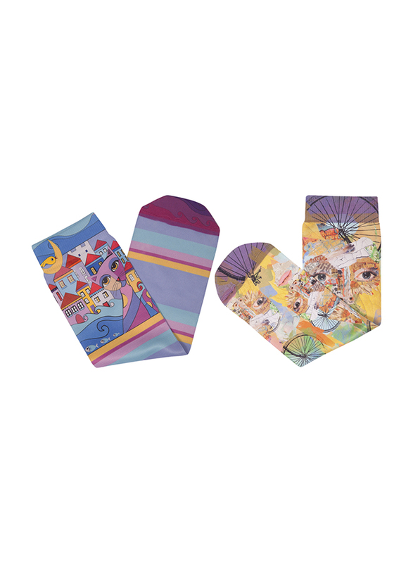 Biggdesign Women's Socks Set, 2 Pairs, Multicolour