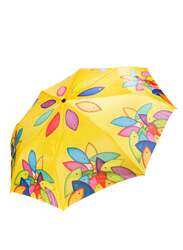 BiggDesign Fertility Fish Mini 8 Ribs Folding Umbrella with UV Protection, Yellow Multi