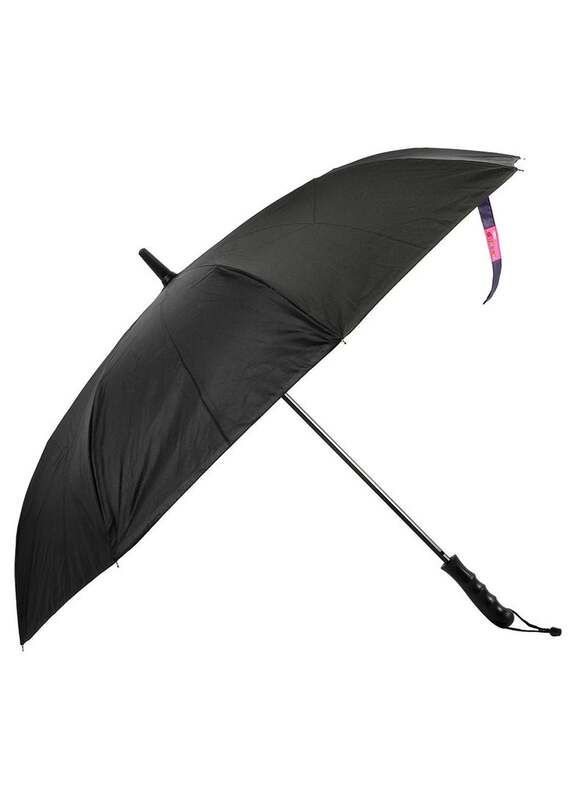 BiggDesign Moods Up 8 Ribs Reversable Umbrella, 43-inch, Black/Purple