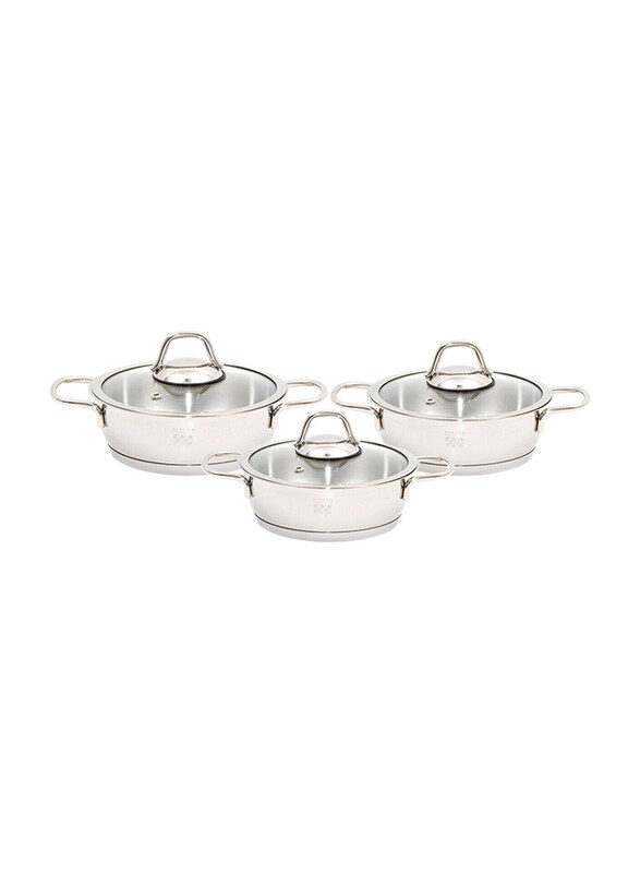 

Serenk 6-Piece Definition Stainless Steel Round Egg Pan Set, Silver