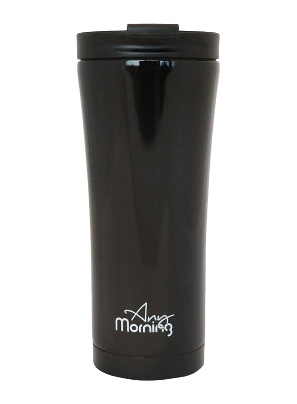 

Any Morning 444ml Stainless Steel Coffee Tumbler, Black