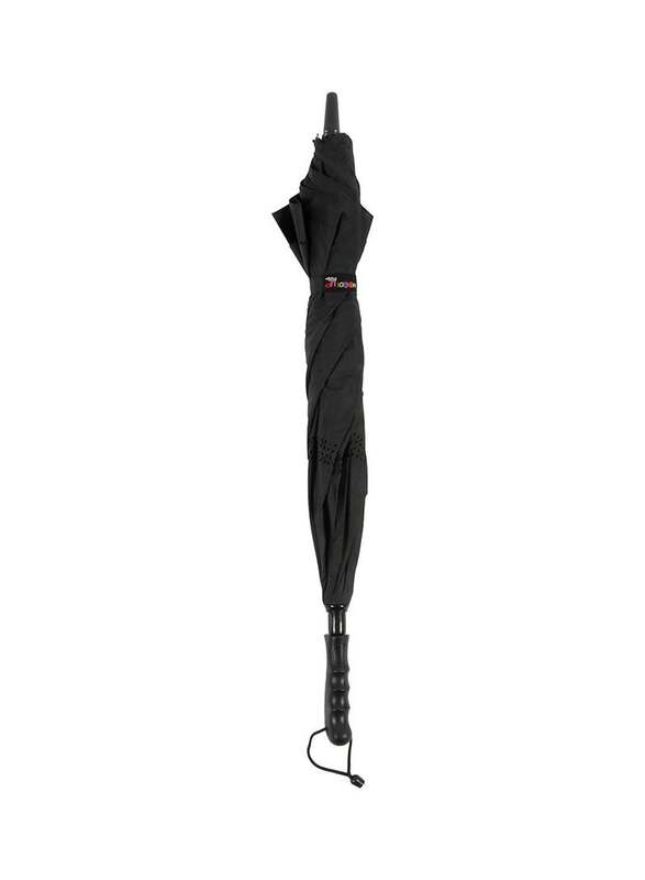 BiggDesign Moods Up 8 Ribs Reversable Umbrella, 43-inch, Black