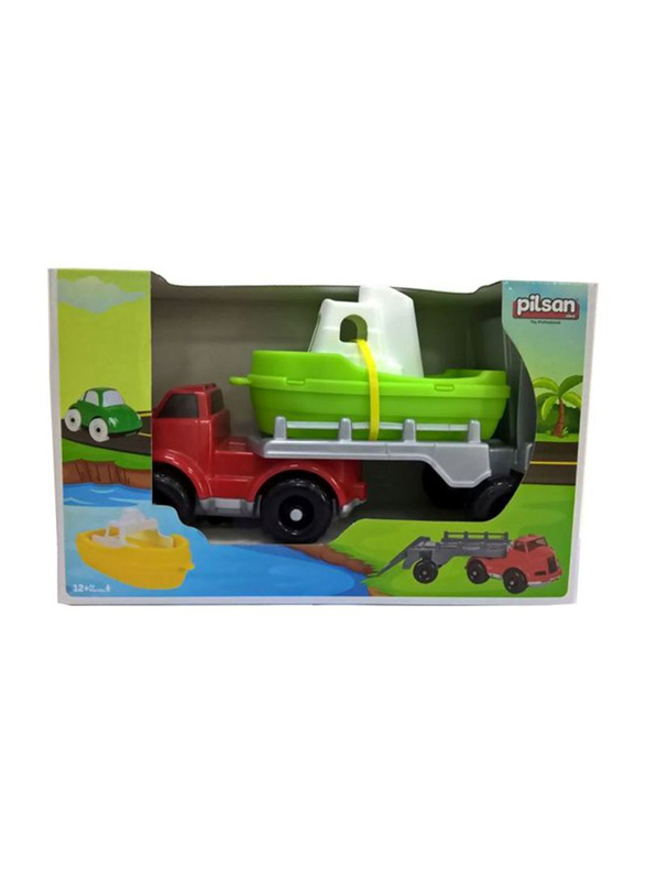 Pilsan Master Transport Truck with Ship, Ages 1+, Multicolour