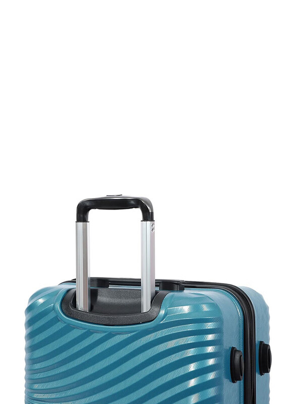 Biggdesign Lightweight Moods Up Carry On Luggage with Spinner Wheel and Lock System, Steel Blue, 28-Inch