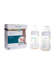 Mamajoo 2-Piece Double Baby Feeding Bottle Set, 250ml, Gold