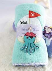Milk & Moo Sailor Octopus Ultra Soft Swaddle Baby Blanket, Newborn, Sky Blue