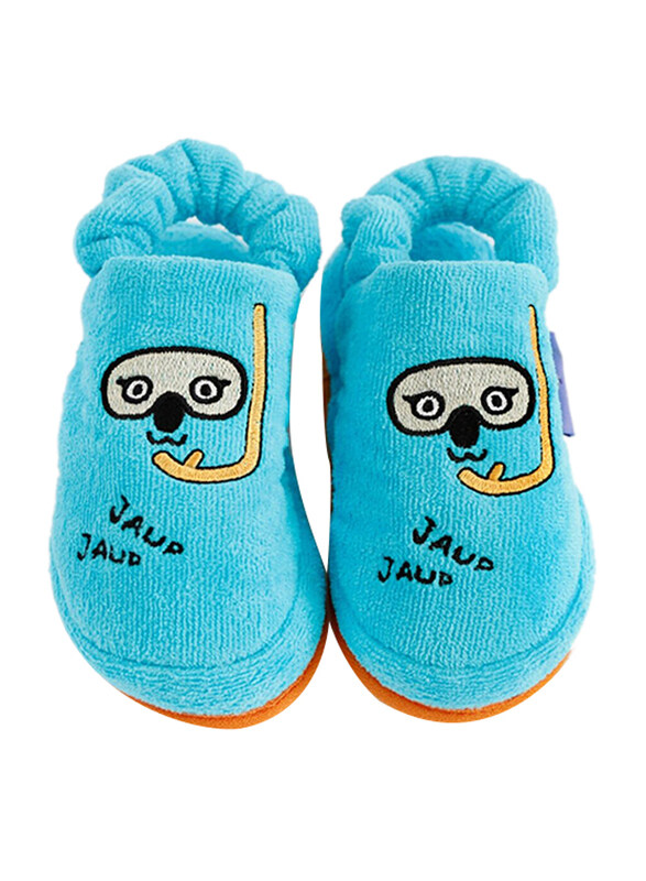 

Milk&Moo Cotton Bath House Kids Slippers, 5-6 Years, Blue/Orange