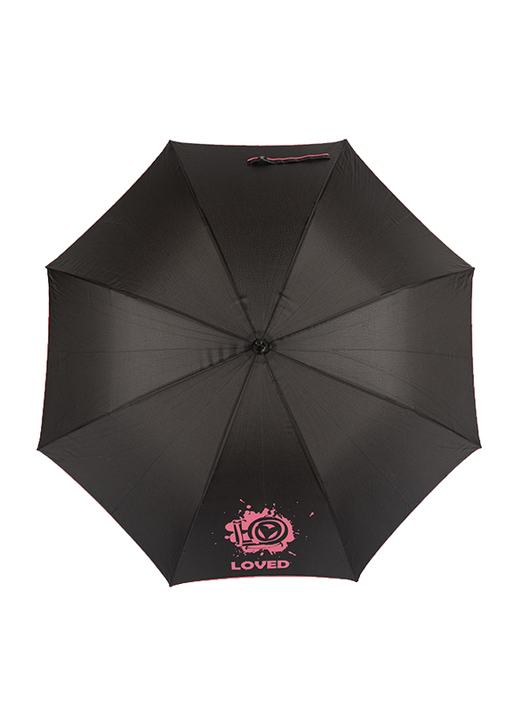 Biggdesign Moods Up Loved Umbrella for Kids Unisex, Black
