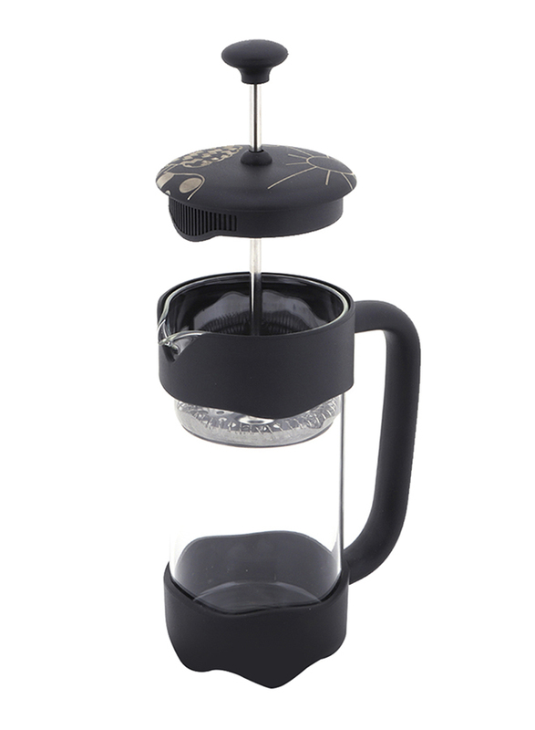 Any Morning 0.35L Plastic French Press Coffee and Tea Maker, FY92, Black
