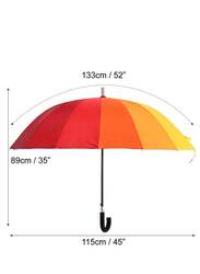 BiggDesign Moods Up Rainbow 16 Ribs Folding Umbrella, Multicolour