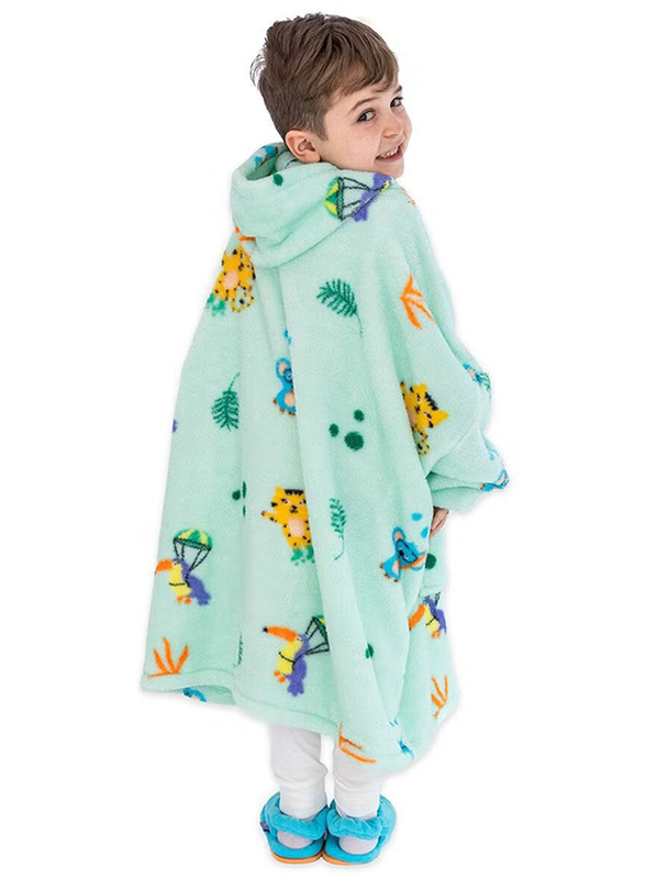 Milk & Moo Little Mermaid Wearable Hooded Blanket with Pouch, Green