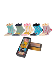 BiggDesign Cats Design Women Socks, 5 Pairs, Multicolour