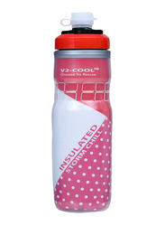 V2-Cool 620ml Storm Insulated Water Bottle for Cycle Cage Fit, with Free Silicon Mudcap, Red