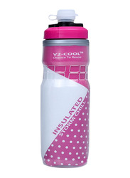 V2-Cool 620ml Storm Insulated Water Bottle for Cycle Cage Fit, with Free Silicon Mudcap, Pink