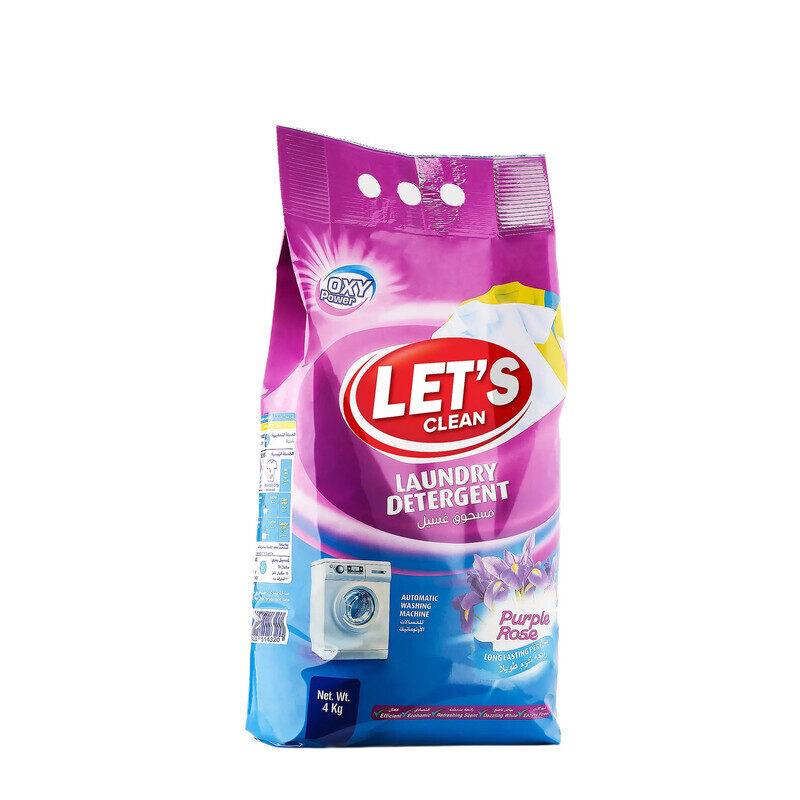 

Let's Clean DETERGENT POWDER FOR AM 4KG (PURPLE ROSE)