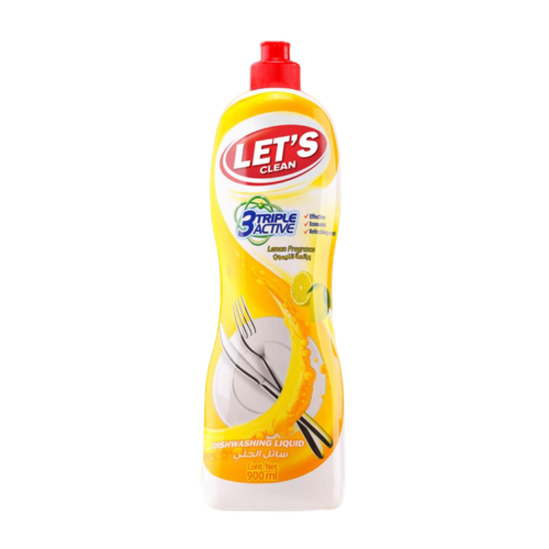 

Let's Clean Dishwashing Liquid Lemon 900ml