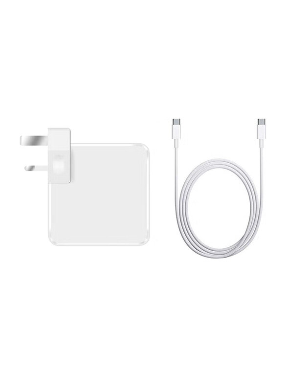 

Generic UK Wall Charger, USB Type-C to USB Type-C Data and Charge Cable, White