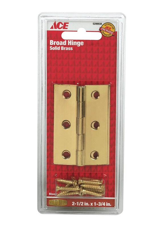 

ACE 6.3cm Brass Broad Hinge, 2 Pieces, Gold