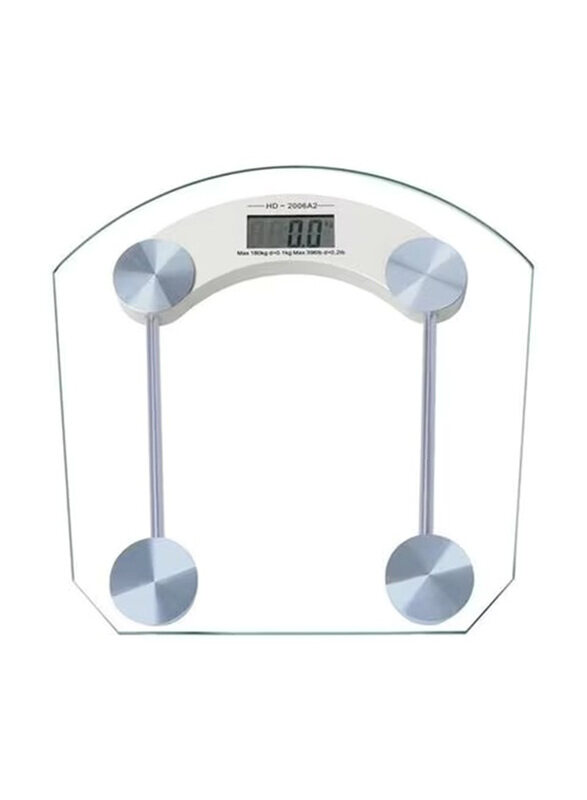 

Generic Digital Glass Top Bathroom Scale, 150Kg, MCPA46, Clear/Silver