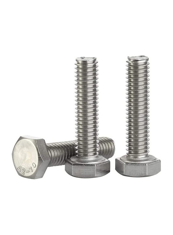 

Suki 30mm 25-Piece M8 Stainless Steel Hex Screws, Silver