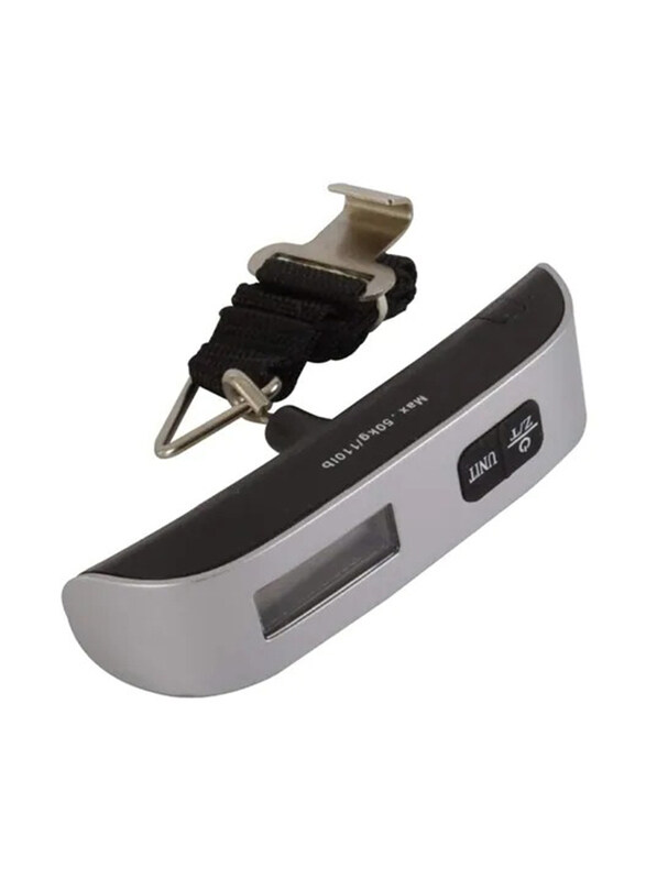 

Generic Electronic Portable Digital Luggage Weight Hanging Scale, 50Kg, Silver/Black