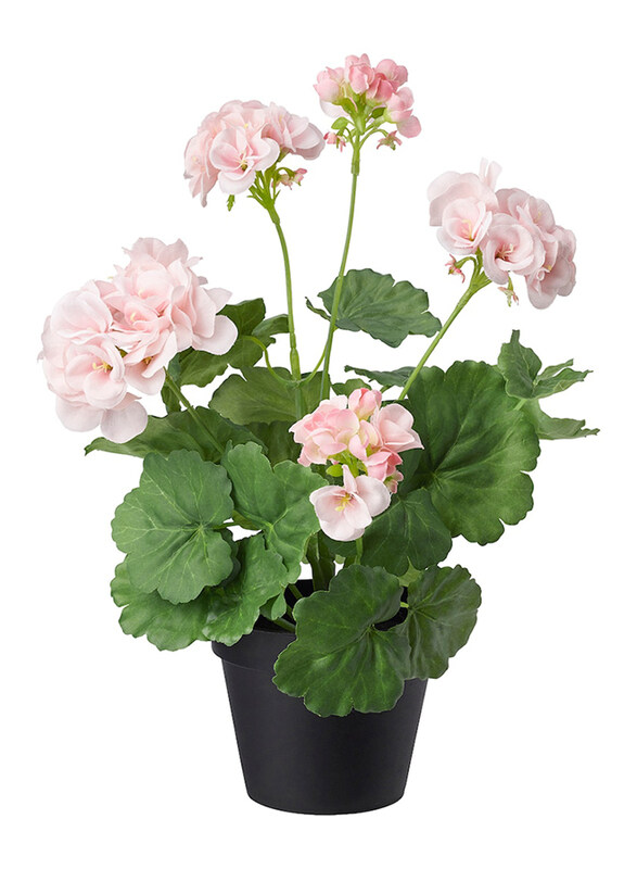 

Fejka 12cm Geranium Pink Indoor/Outdoor Artificial Potted Plant, Pink